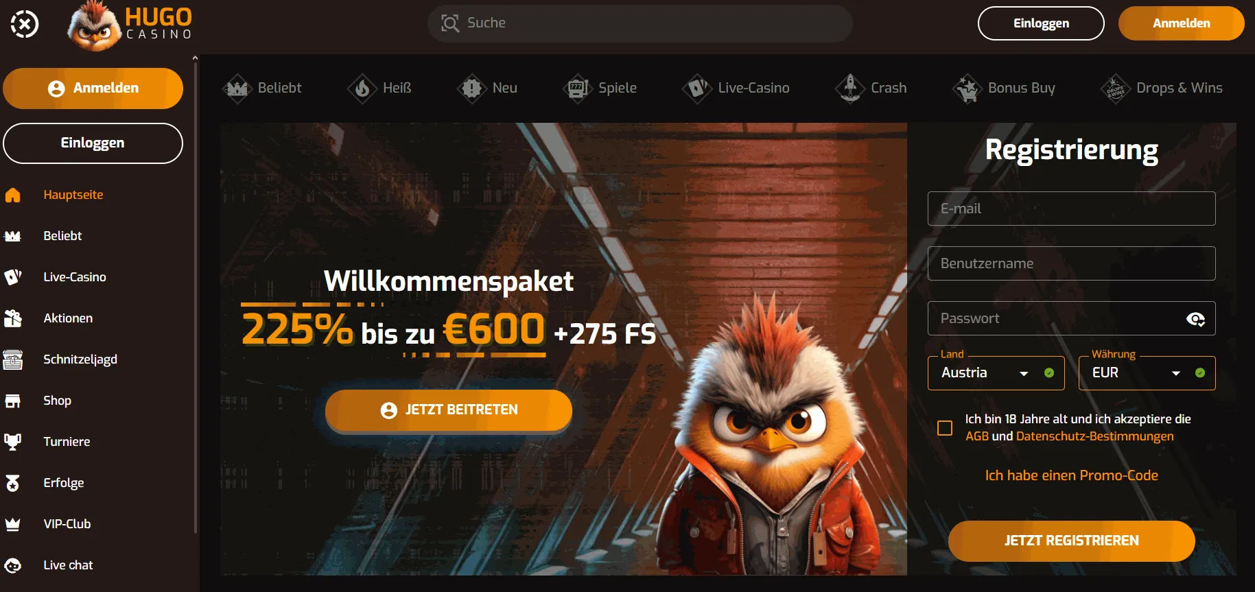Hugo neues Casino